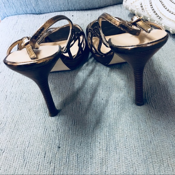 Bakers Gold Strappy Heels - Picture 6 of 6